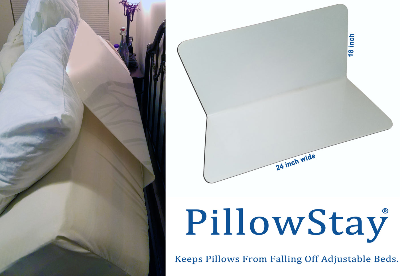 PillowStay®: Keep Your Pillows Secure on Adjustable Beds